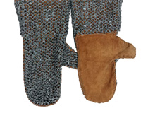 8" Maille & Leather Mittens + $33.00